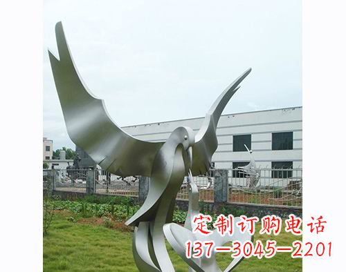 河源不锈钢喂食动物雕塑