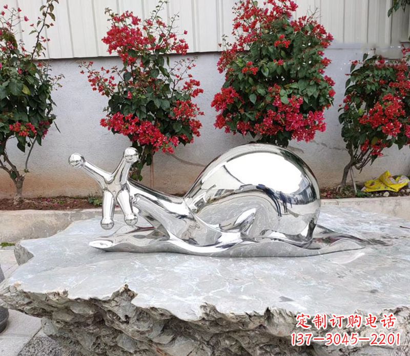 河源不锈钢蜗牛雕塑精致细腻的艺术之美