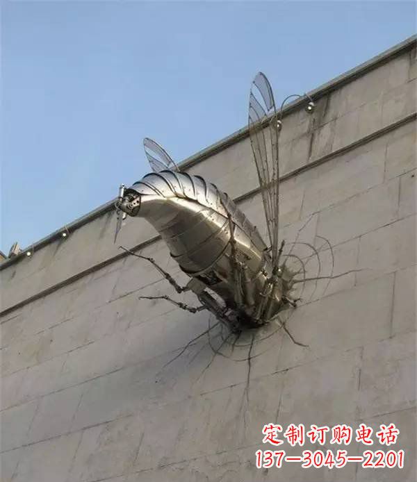 河源美丽的不锈钢无头动物雕塑