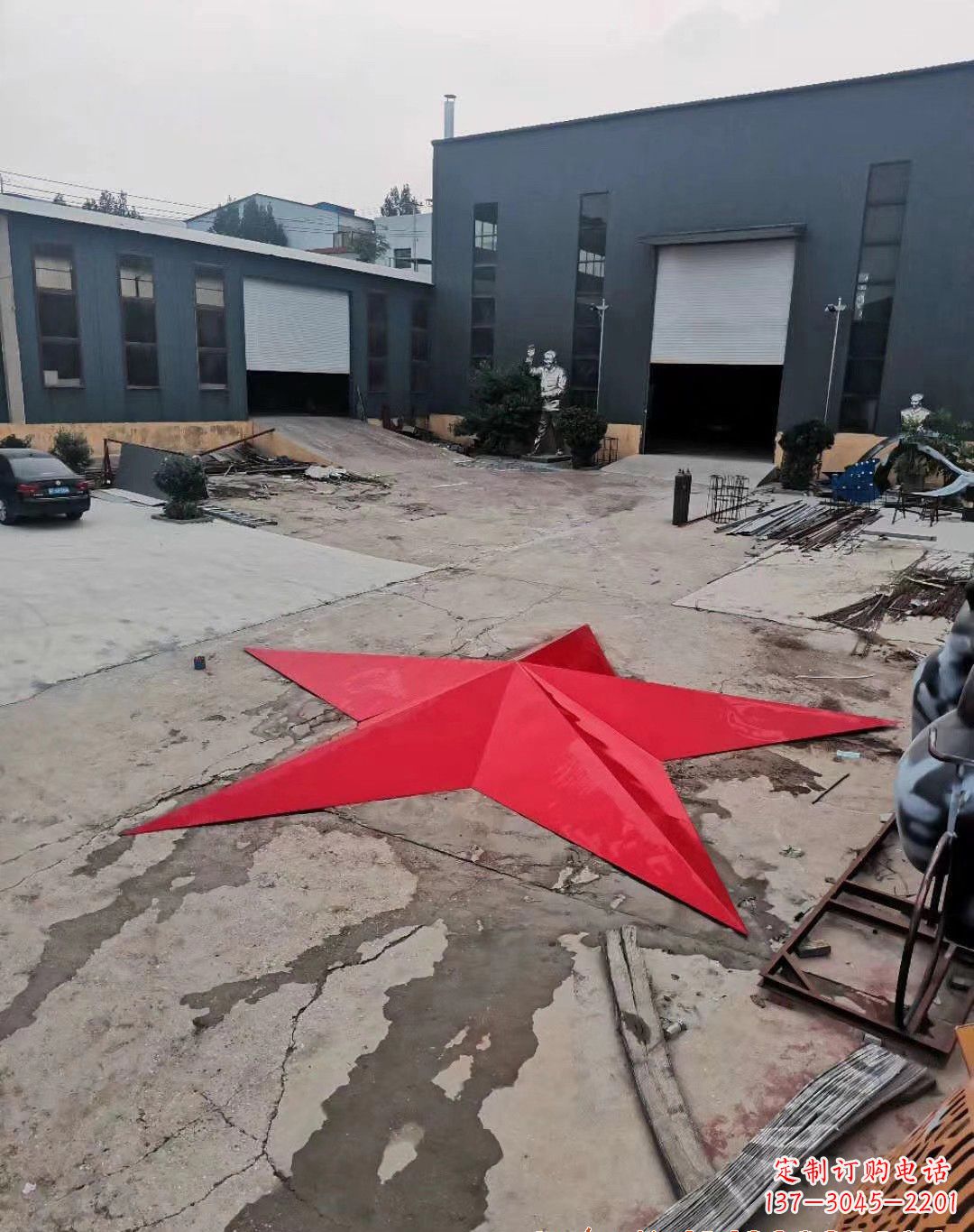 河源五角星的魅力不锈钢景观雕塑