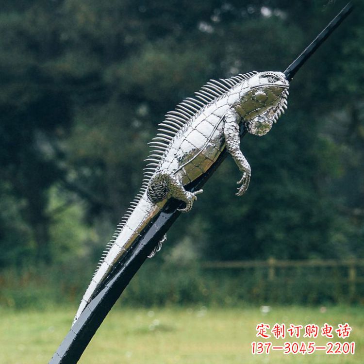 河源不锈钢蜥蜴雕塑摆件