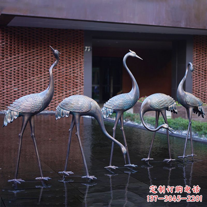河源不锈钢仙鹤飞翔雕塑