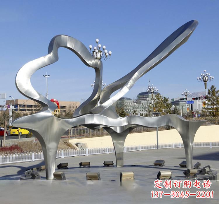 河源不锈钢艺术钢琴雕塑