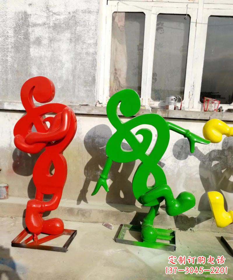 河源不锈钢音符抽象雕塑