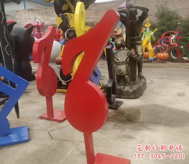 河源不锈钢音符雕塑悠扬的音乐美学