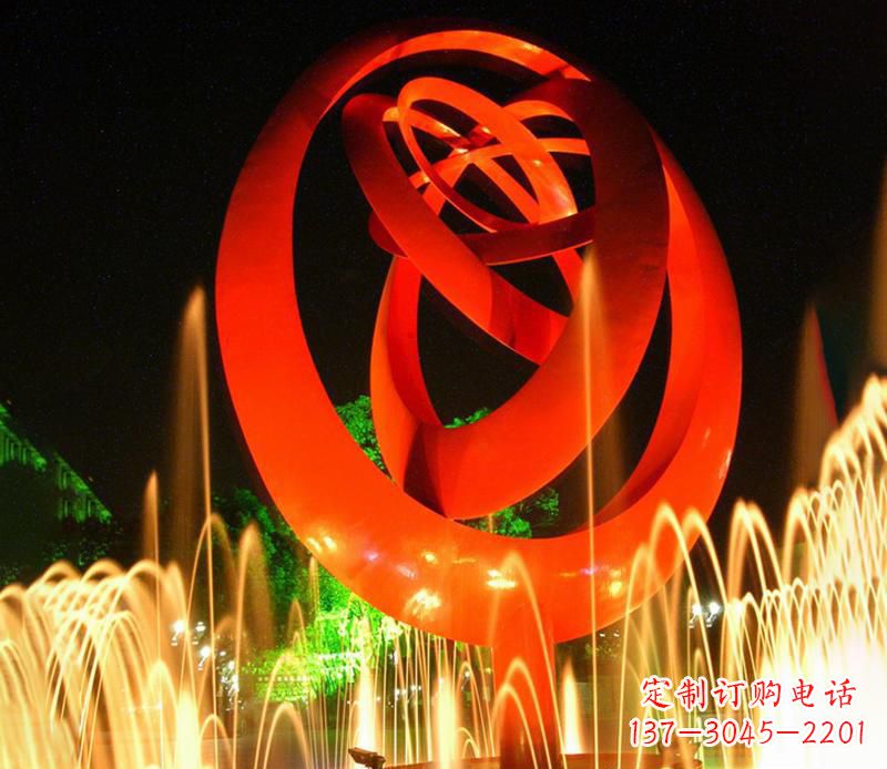 河源圆环雕塑抽象的艺术之美