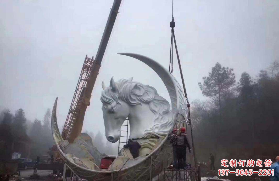 河源不锈钢月亮雕塑