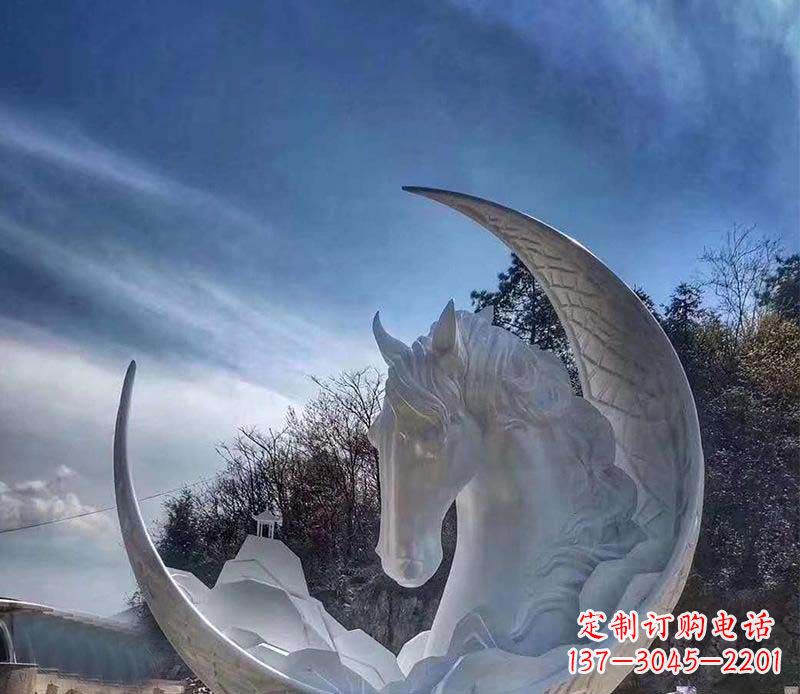河源不锈钢月亮动物雕塑