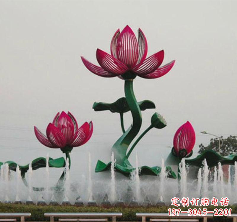 河源不锈钢莲花雕塑