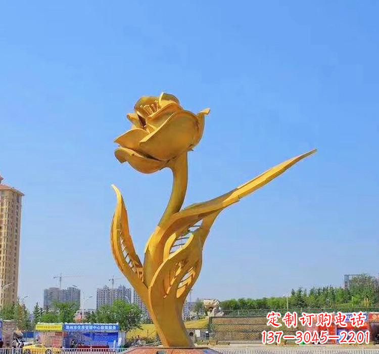 河源精美不锈钢紫荆花雕塑