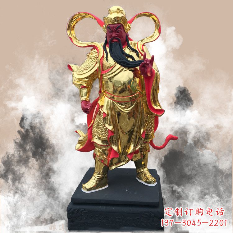 河源彩绘关公佛像