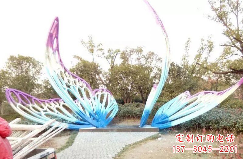 河源彩色不锈钢蝴蝶雕塑