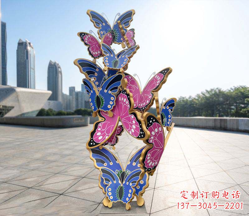 河源不锈钢蝴蝶雕塑美丽的艺术诠释