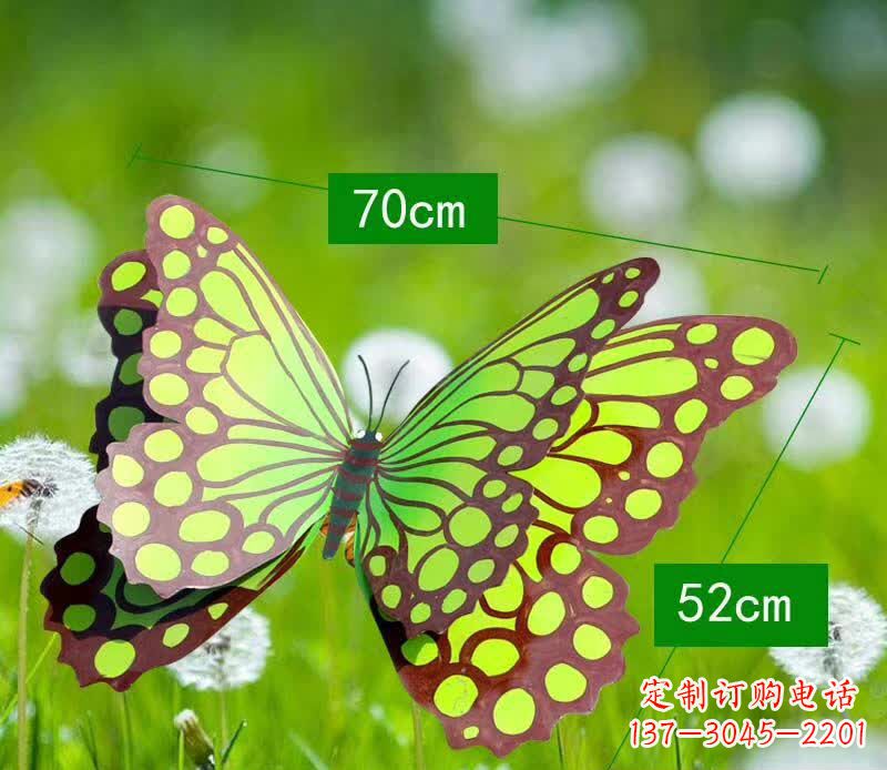 河源彩色园林不锈钢蝴蝶雕塑