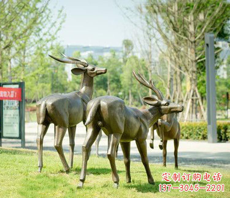 河源藏羚羊公园羚羊铜雕