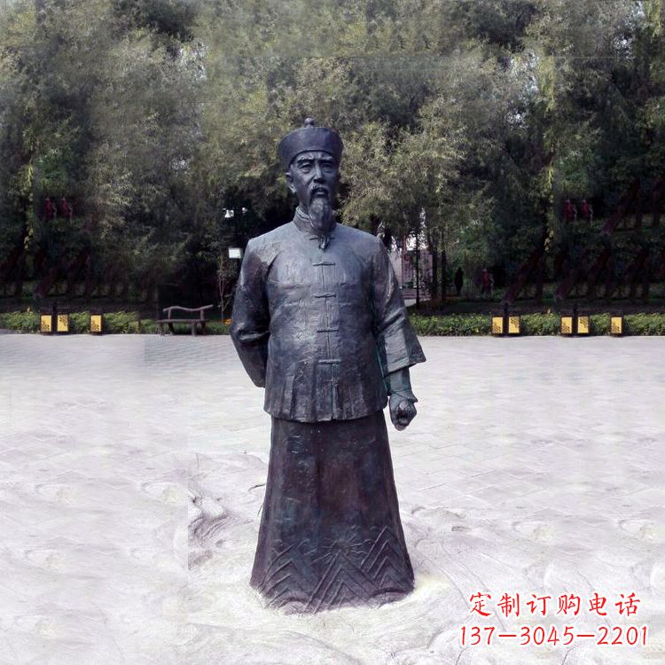 河源曾国藩铜像中国晚清名臣的荣耀