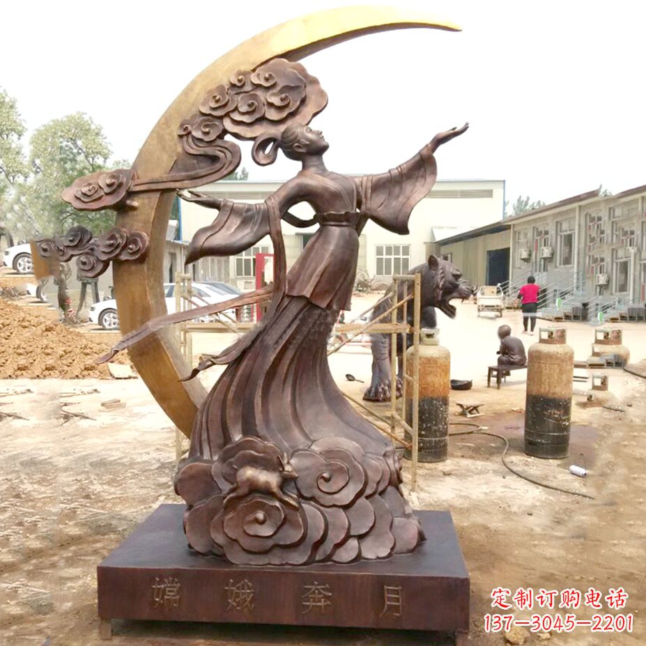 河源绚丽嫦娥-神话中的上古美女雕像