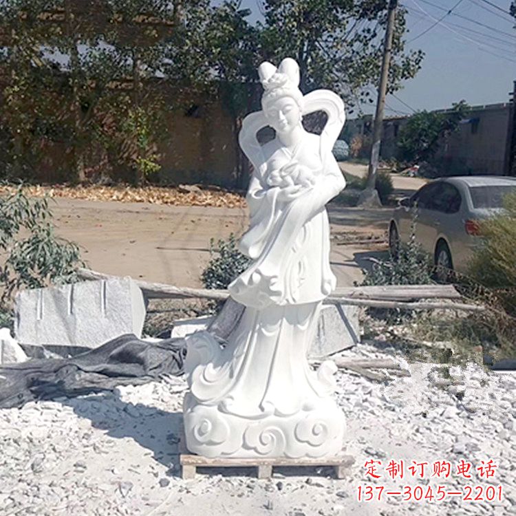 河源嫦娥奔月汉白玉精美雕像