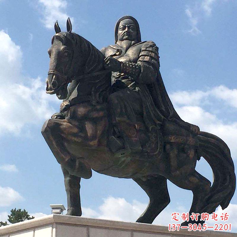 河源成吉思汗驰骋铜像象征着不朽的传奇