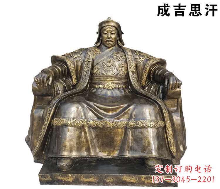河源成吉思汗英雄的雕像