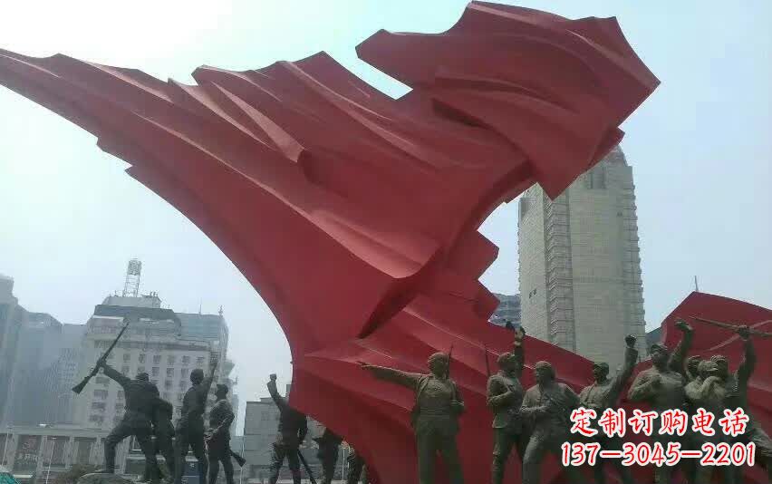 河源大型不锈钢红军雕塑——见证历史荣光