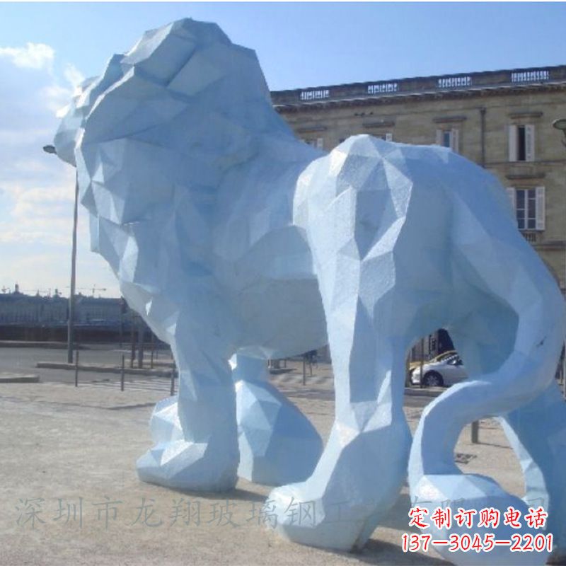 河源城市街道创意动物狮子景观雕塑摆件