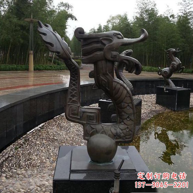 河源城市十二生肖喷泉雕塑