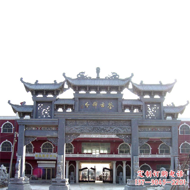 河源石雕牌楼极致精美的城市艺术