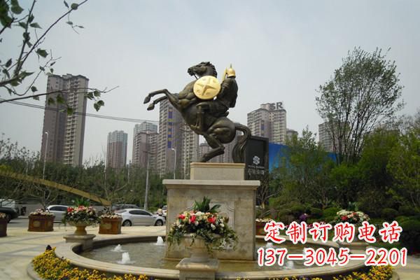河源铸造城市象征——铜马战士雕塑
