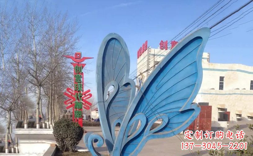 河源抽象不锈钢蝴蝶雕塑把美丽永久定格
