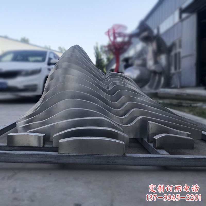 河源不锈钢假山雕塑精致耐用的艺术品