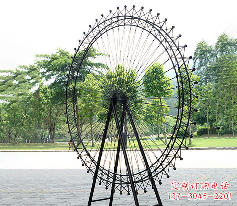 河源不锈钢摩天轮雕塑视觉与空间的结合
