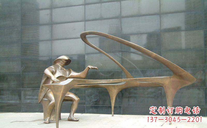 河源抽象钢琴雕塑街边景观的精美绝伦