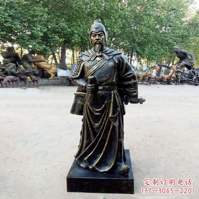 河源李靖--初唐著名人物仿铜雕塑像
