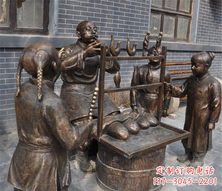 河源糖人雕塑——街边温馨的小情调