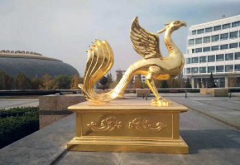 河源城市广场的朱雀雕塑