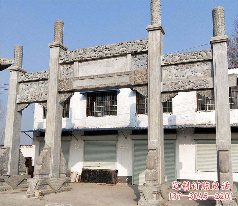 河源石牌坊雕塑——传承中国传统文化