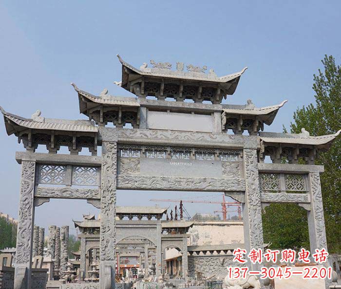 河源大理石牌坊雕塑传承中国古典文化