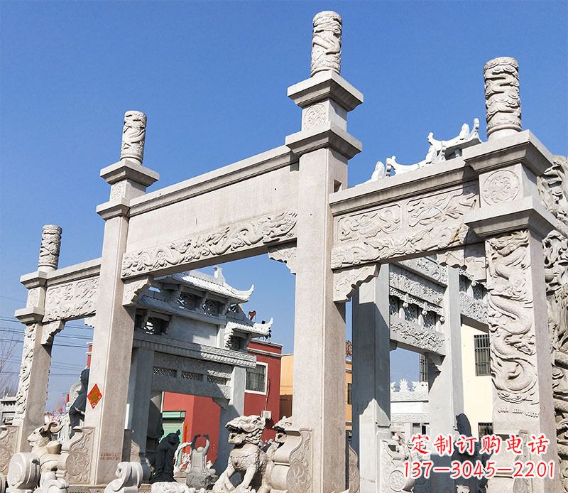 河源村庄牌坊石雕——记录着悠久历史的传承