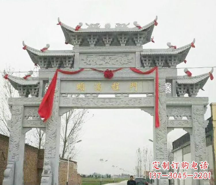 河源牌坊雕塑纪念历史,传承文化