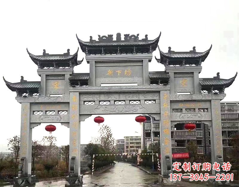 河源村庄石牌坊雕刻传统工艺的精美瑰宝