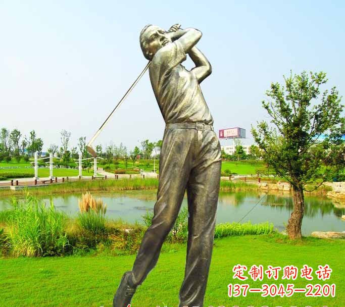 河源高尔夫球雕塑把高尔夫运动熔铸成艺术