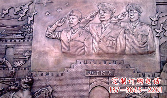 河源献礼铜军人雕塑——赞美大好河山