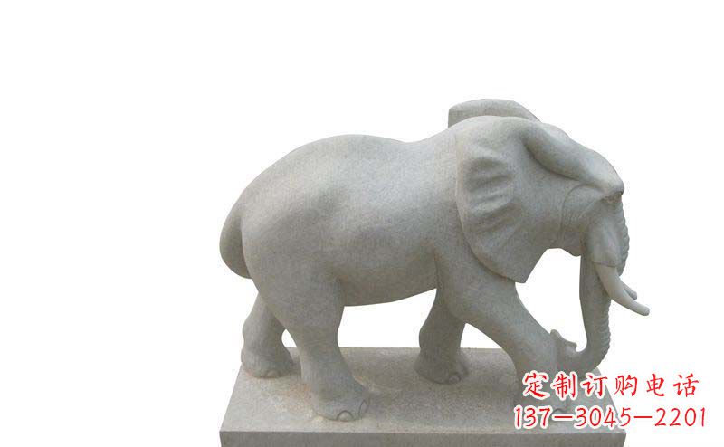 河源大象雕塑大理石大象公园的精美艺术