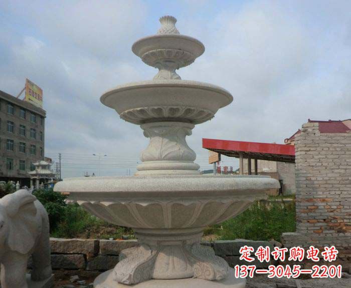 河源喷泉雕塑灵动精致的大理石美