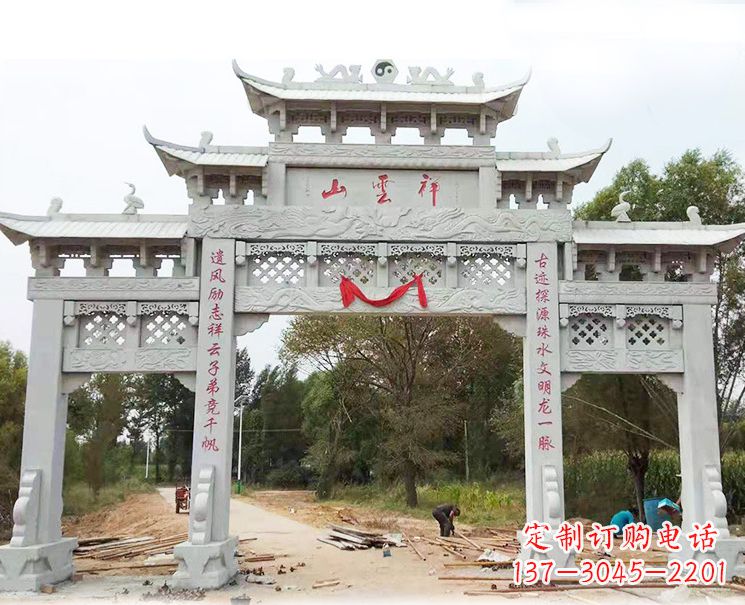 河源大理石牌坊雕塑
