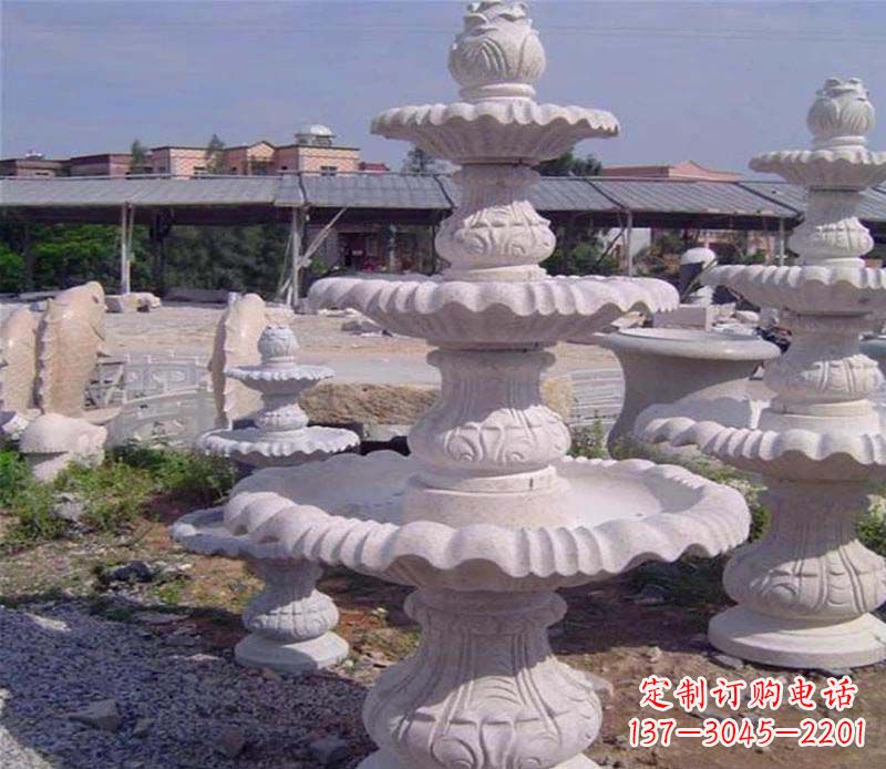 河源石雕喷泉展现精美的艺术灵感