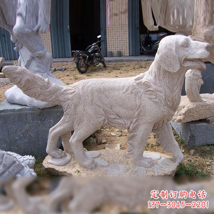河源大理石狗雕塑——精致的狗雕塑,让你的生活更有趣