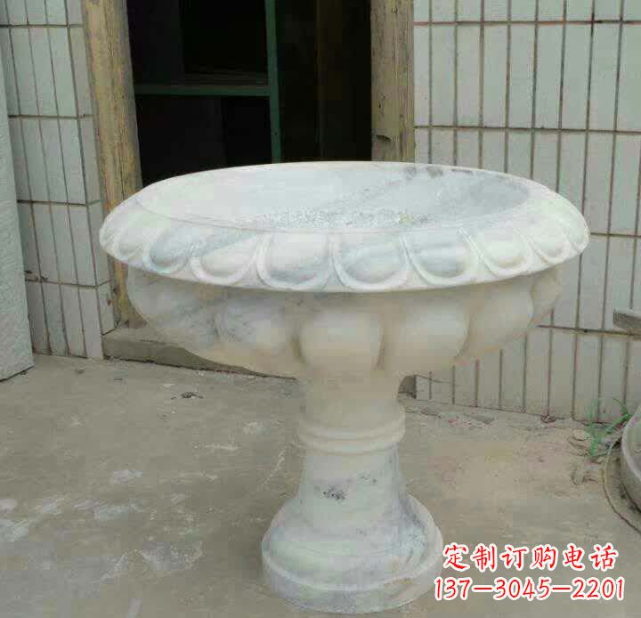 河源大理石花盆雕塑精美绝伦,艺术风采