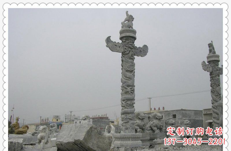 河源精致雕刻,大理石华表雕塑